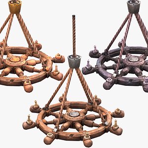 3D Pirate Chandelier model