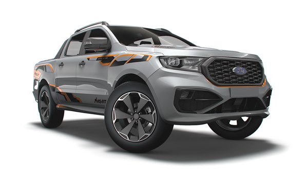3D Ford Ranger MS RT Double Cab 2022 model