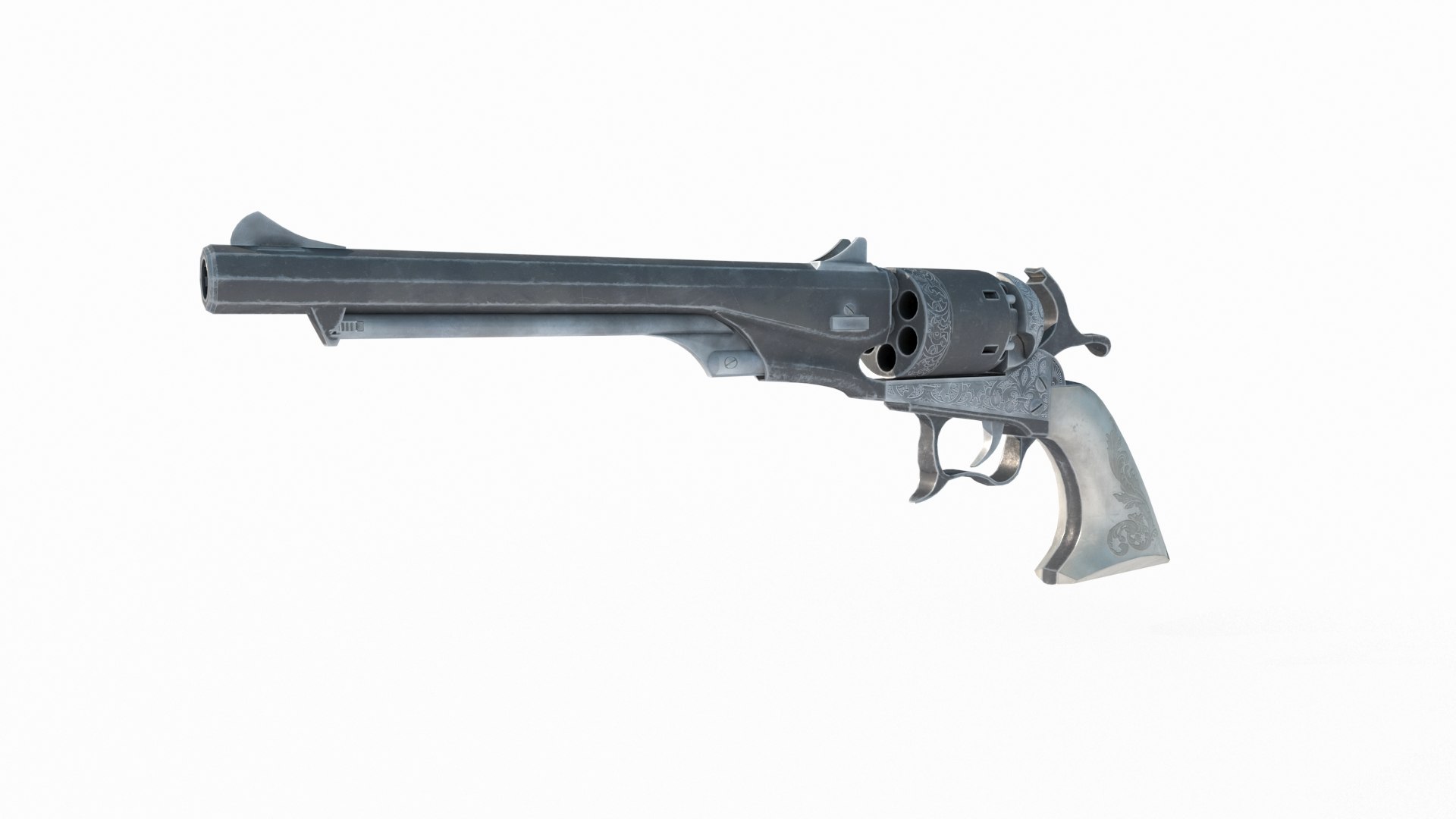 Old style exquisite revolver 3D model https://p.turbosquid.com/ts-thumb/V5/uQgdeX/8P/ca5/jpg/1729417128/1920x1080/fit_q87/f66b214c6b2463af0132b8c1cbb9d59891eb74fd/ca5.jpg