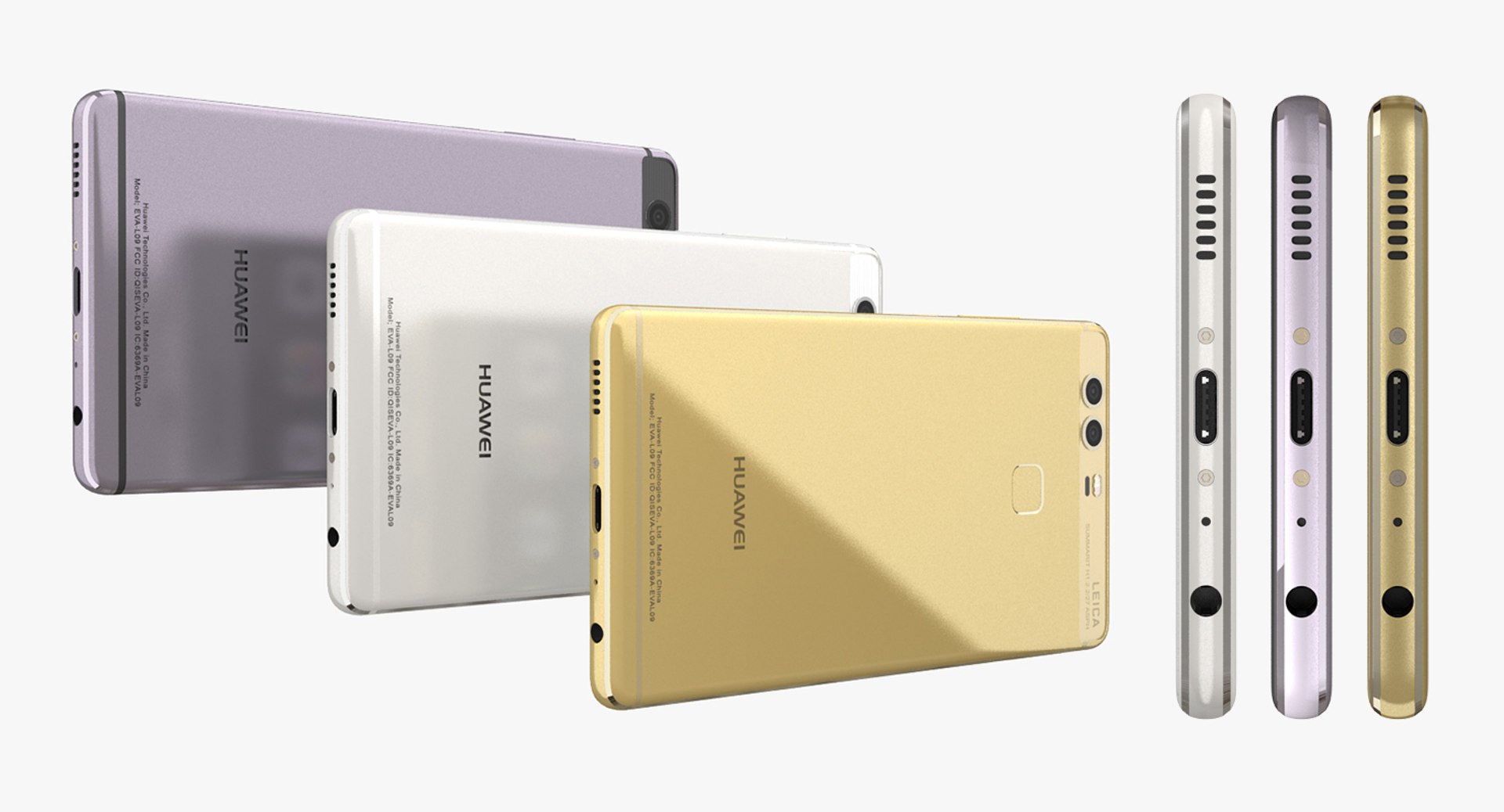 Huawei p9 set 3D model - TurboSquid 1157629