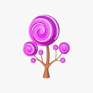 3D model Cartoon Candy Tree 8