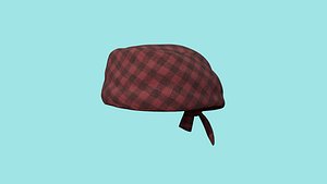 Bandana 01 - Red Plaid Pattern - Character Design 3D model