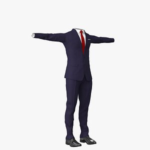 3D realistic man suit modeled