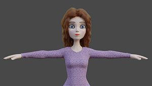 Woman Cartoon 3D model