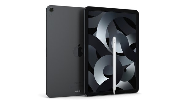 Apple iPad Air 2022 Space Gray with Pencil3Dモデル - TurboSquid