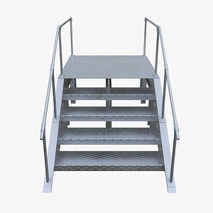 3D Metal Stairs model