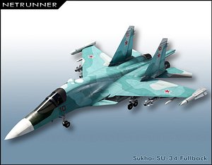 3D Sukhoi SU-34 Fullback