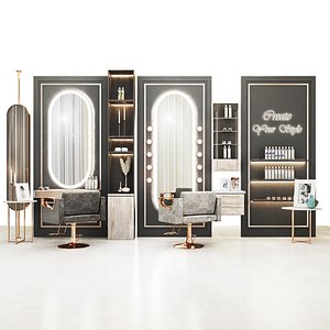 Beauty salon barbershop 05 GR 3D