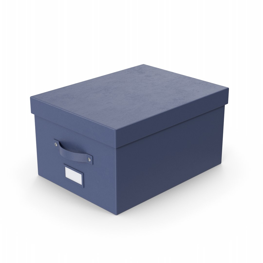Blue Storage Box Model TurboSquid 1975192