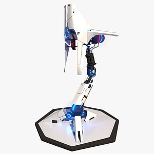 3d futuristic turret tower model