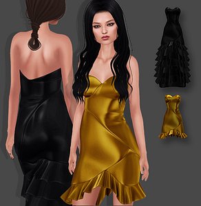 3D clothing gown dress