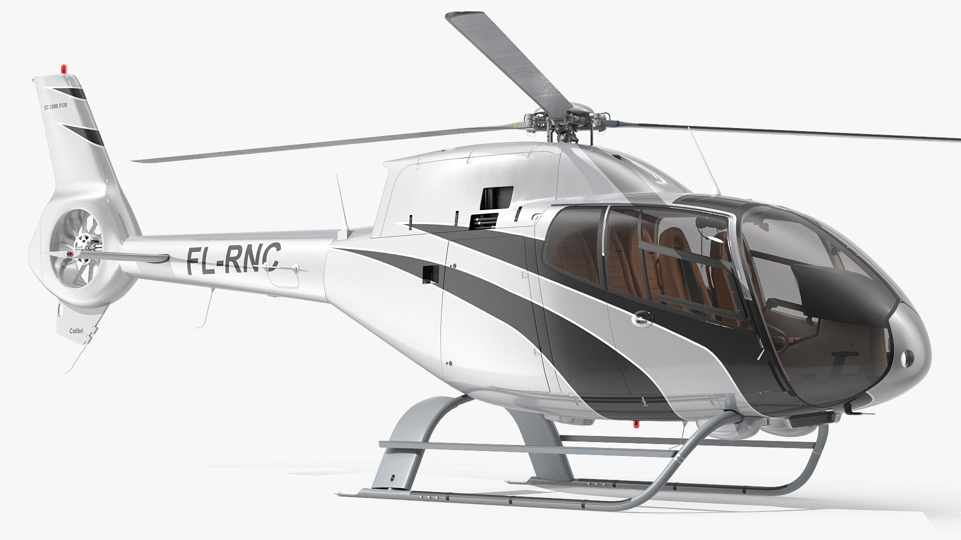 Airbus H120 Lightweight Helicopter 3D model preview
