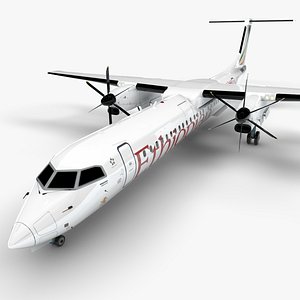 3D ETHIOPIAN AIRLINES Bombardier DHC-8 Q400 Dash 8 L1520 model