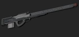 Sci-Fi Bullpup Rifle 3D model