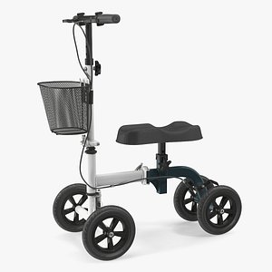 3D Steerable Knee Scooter White