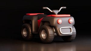 3D Stylized Cartoon ATV Quad Bike