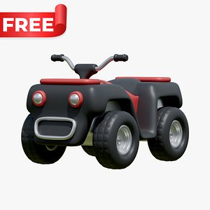 3D Stylized Cartoon ATV Quad Bike