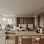 Modern living room dining room