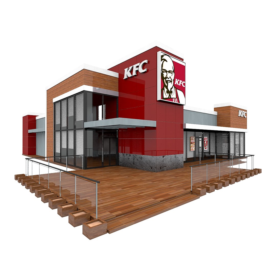 Kfc Restaurant 3d Model