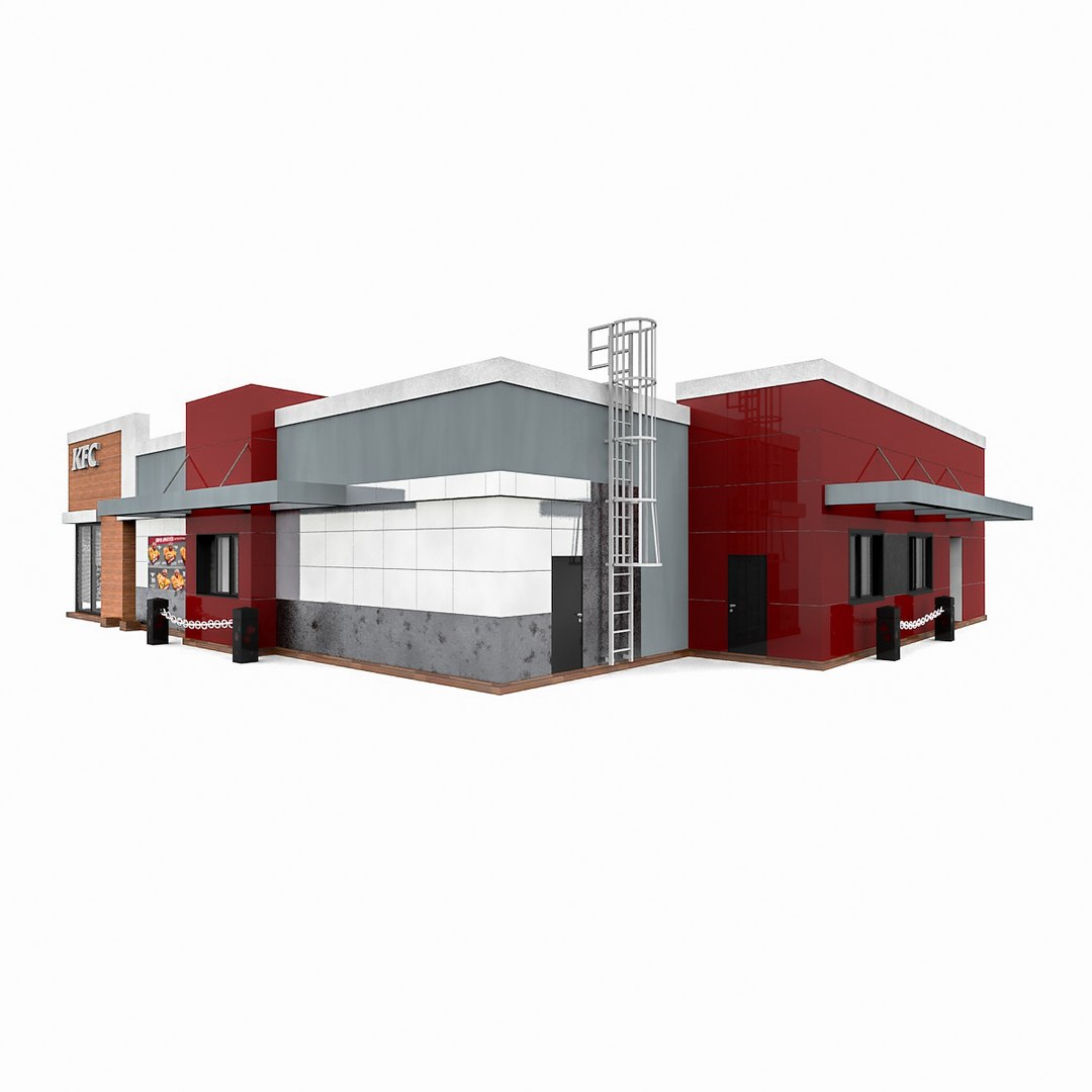 Kfc Restaurant 3d Model