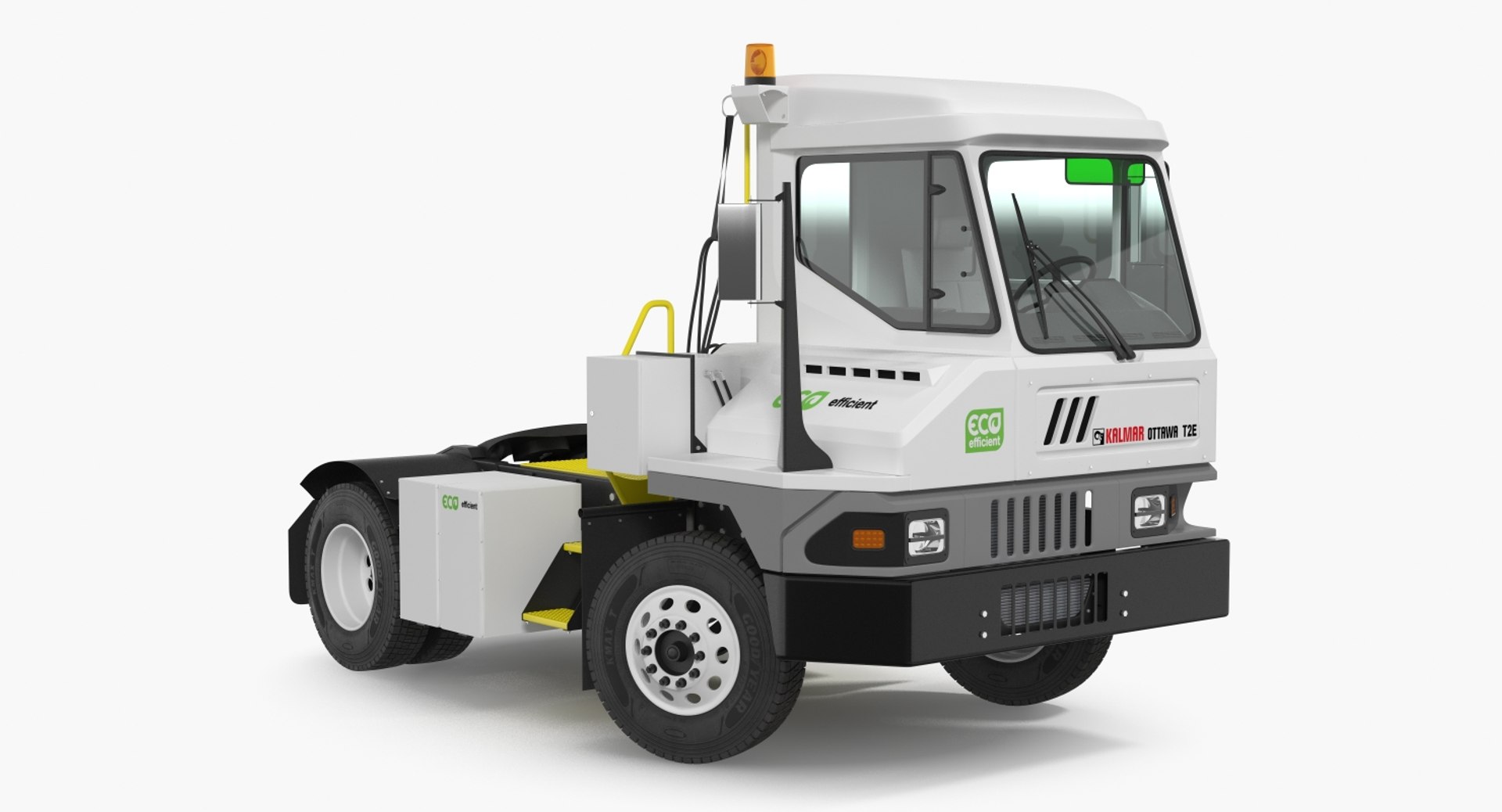 Kalmar Ottawa T2 Terminal Tractor Rigged 3D Model 3D model preview