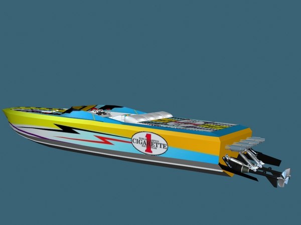 3ds Max Offshore Race Boat