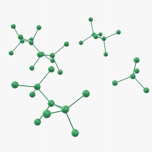 3D Chemical molecular models plastic
