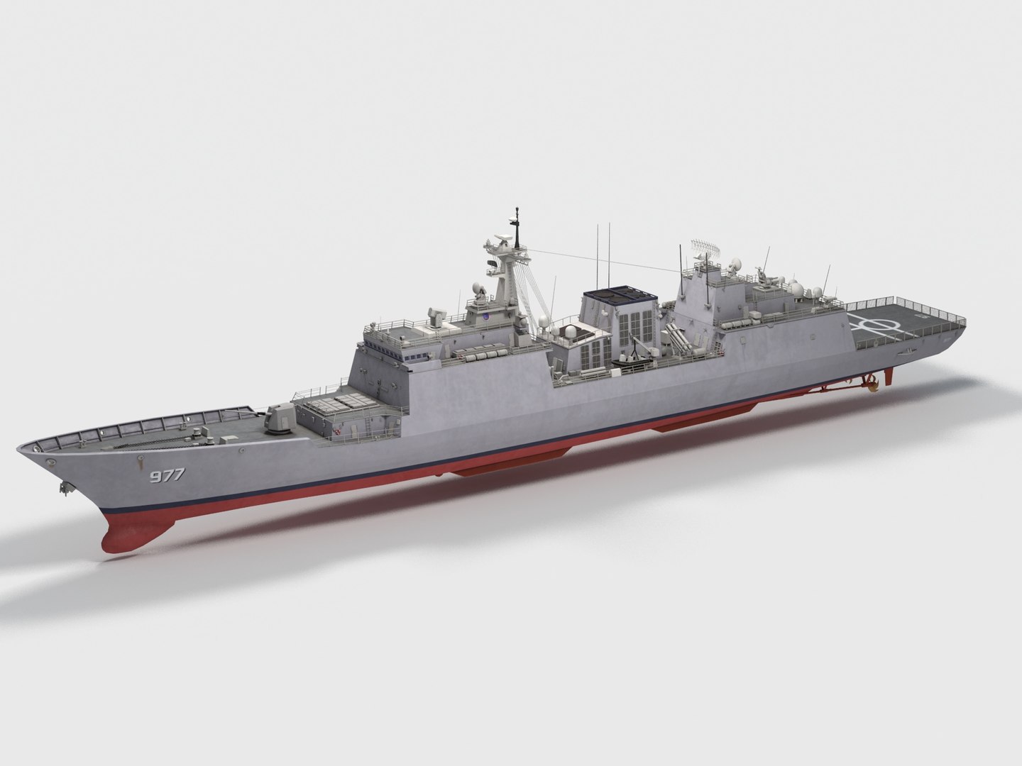 modelo 3d ROKS Dae Jo-yeong DDH-977 Clase KDX-2 - TurboSquid 1737116