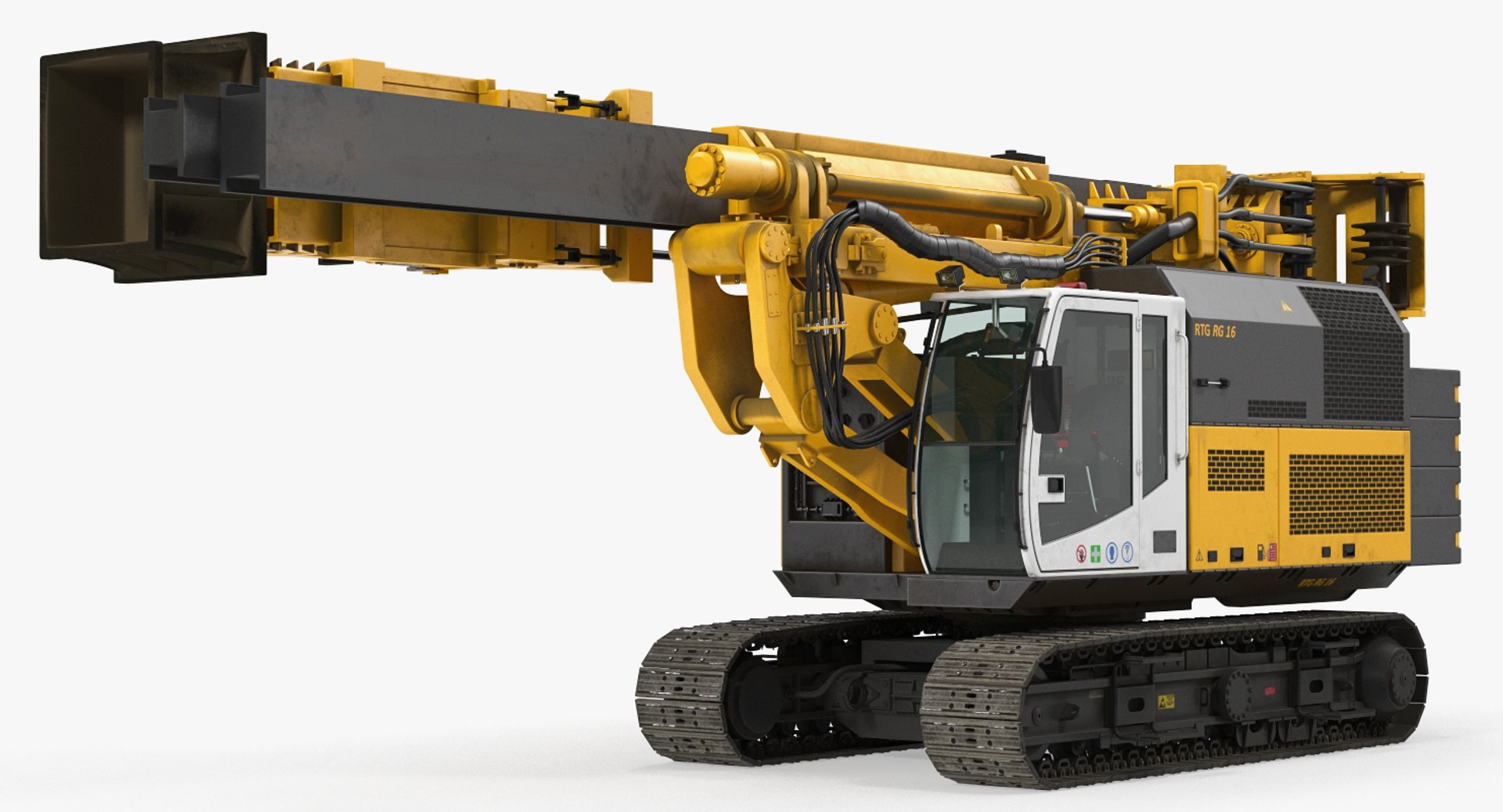 Bauer RG16T Pile Driver Folded 3D model preview
