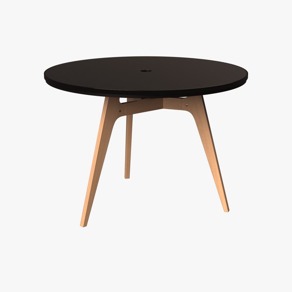Dining table black natural model TurboSquid 1733809