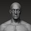 Анатомически правильное мускулистое мужское тело Low и High Poly Low-poly 3D модель