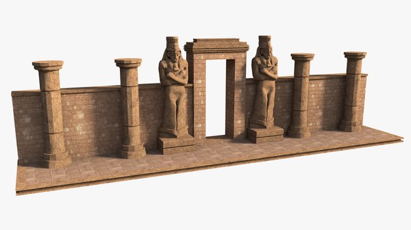 Fantasy Egyptian gate 3D