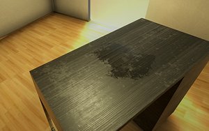 dirty desk ready unity 3D model