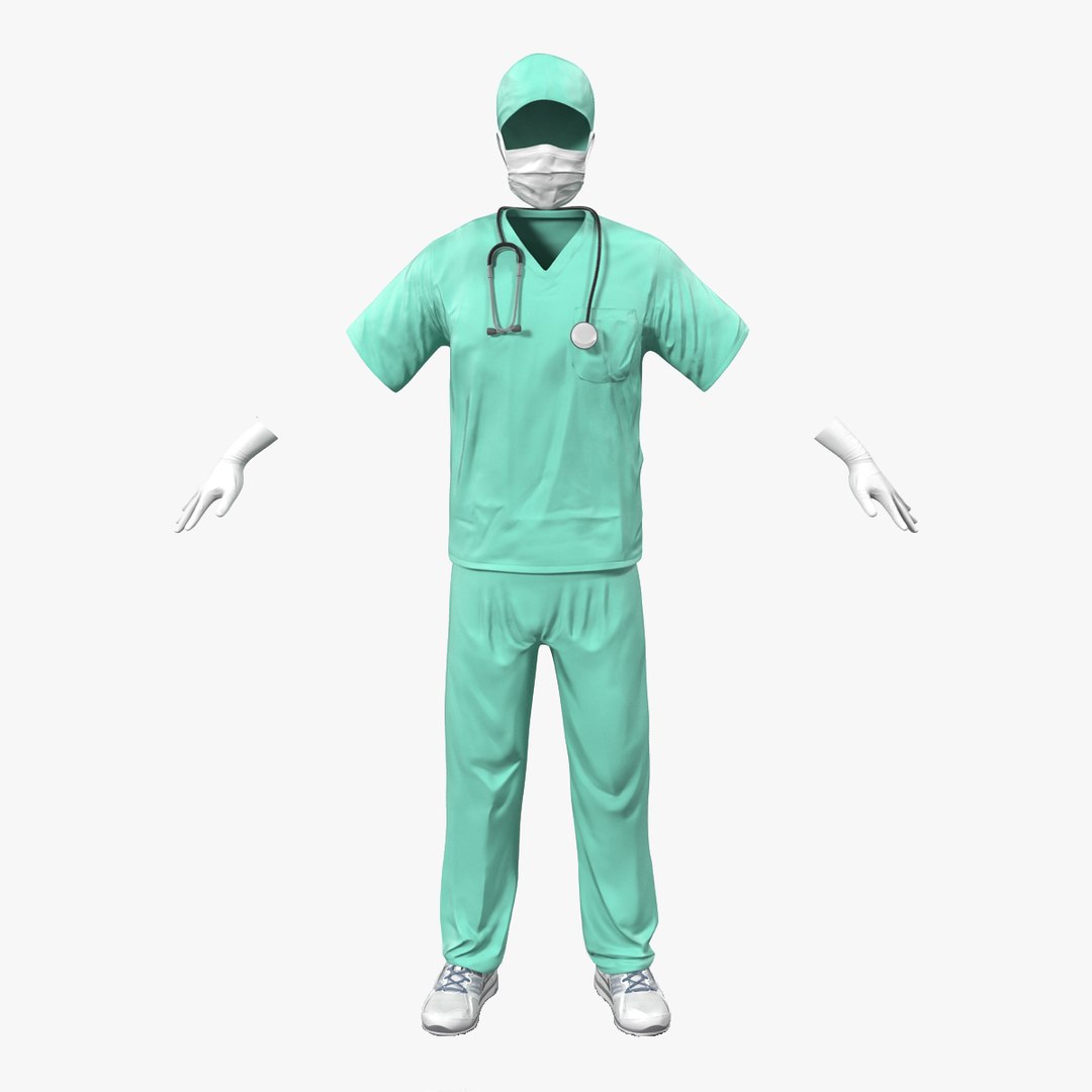 Surgeon Dress 17 3D model preview