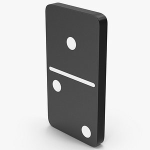 Domino 1x2 Black 3D model