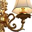 Golden sconce in classic style Wall lamp Double Light 3D model 3D model