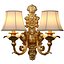 Golden sconce in classic style Wall lamp Double Light 3D model 3D model