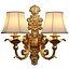 Golden sconce in classic style Wall lamp Double Light 3D model 3D model