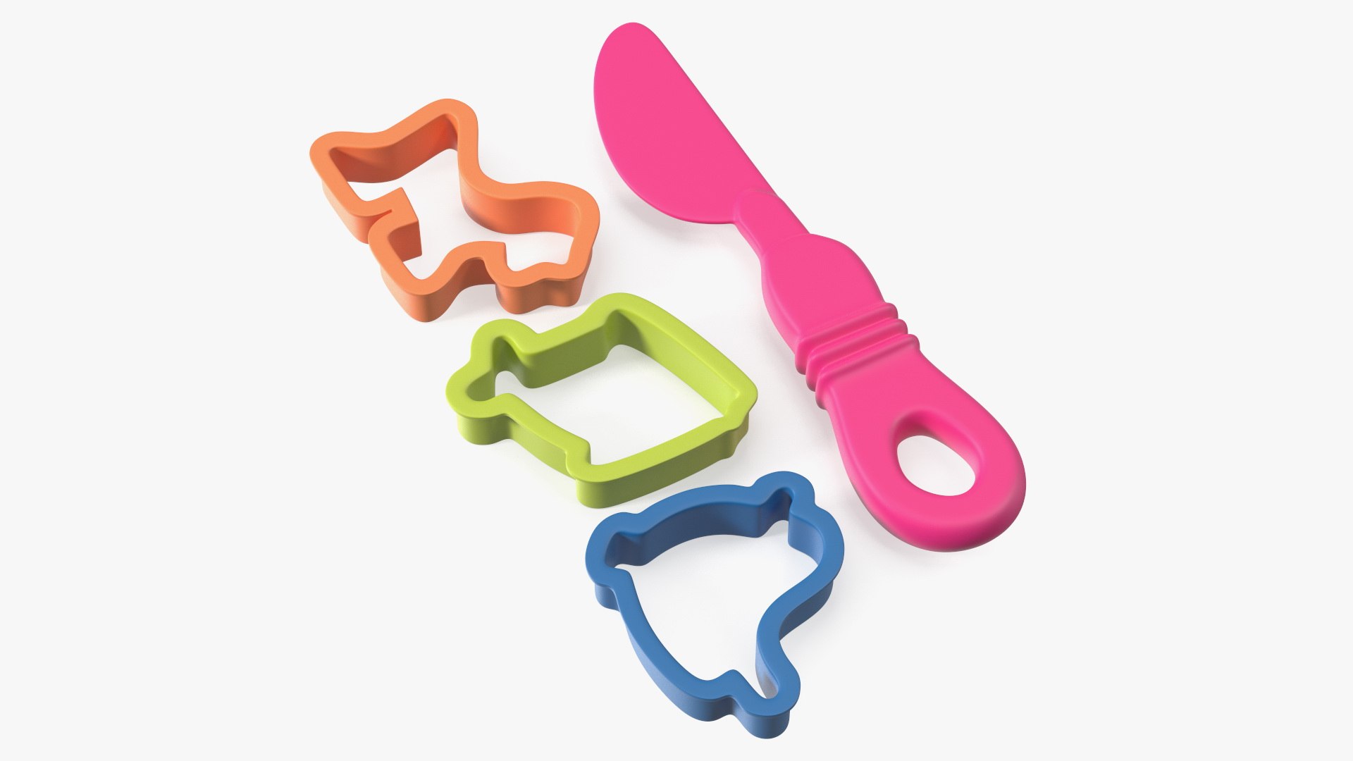 Kids Mold Tools for Modeling Clay 3D model preview