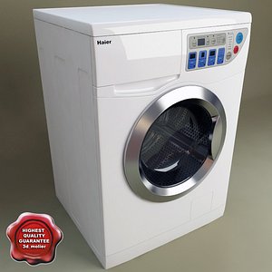haier washer dryer combo 3d model