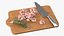 3D model Shrimps on Chopping Board