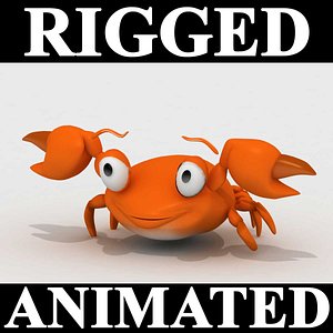 3d model crab animation character