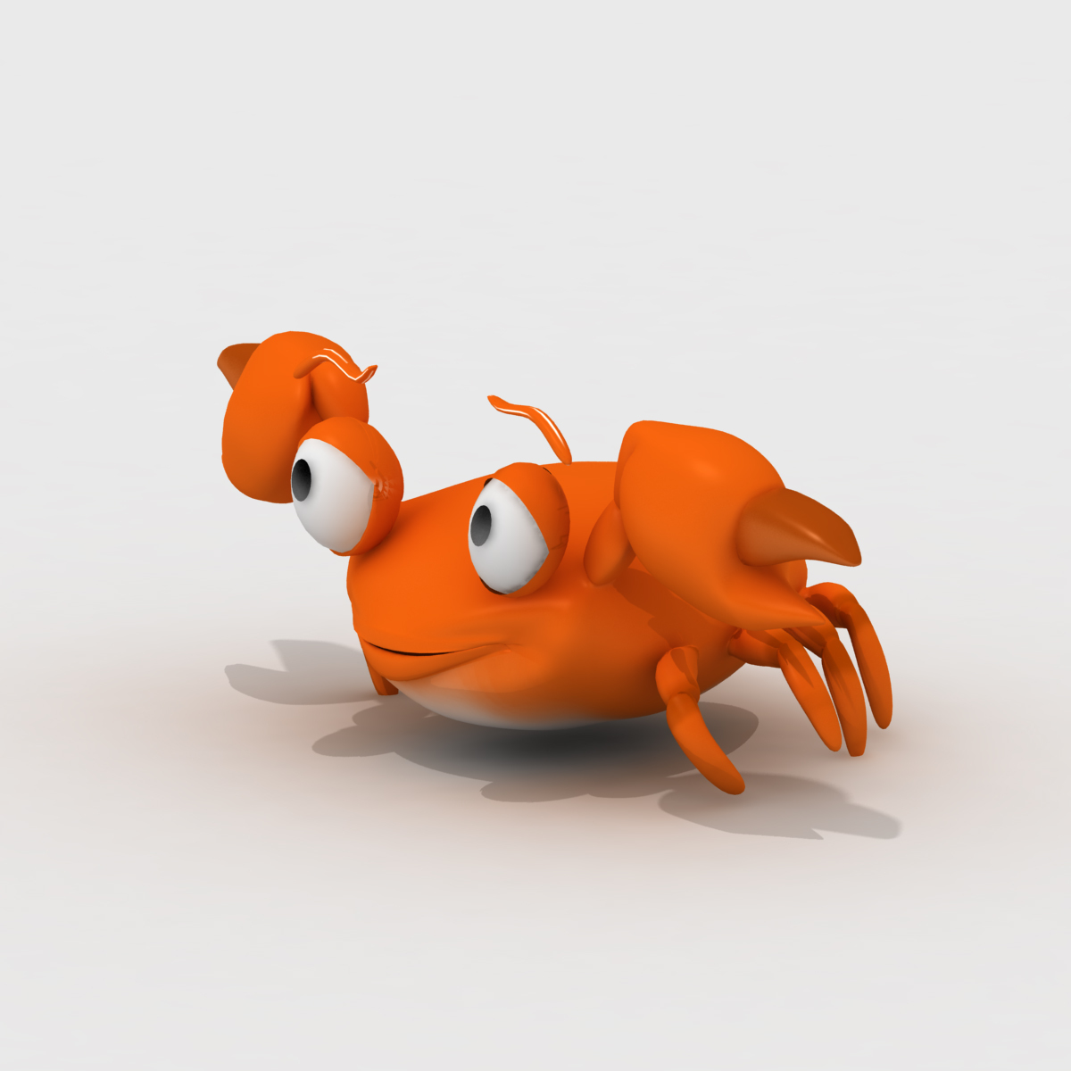 3d model crab animation character