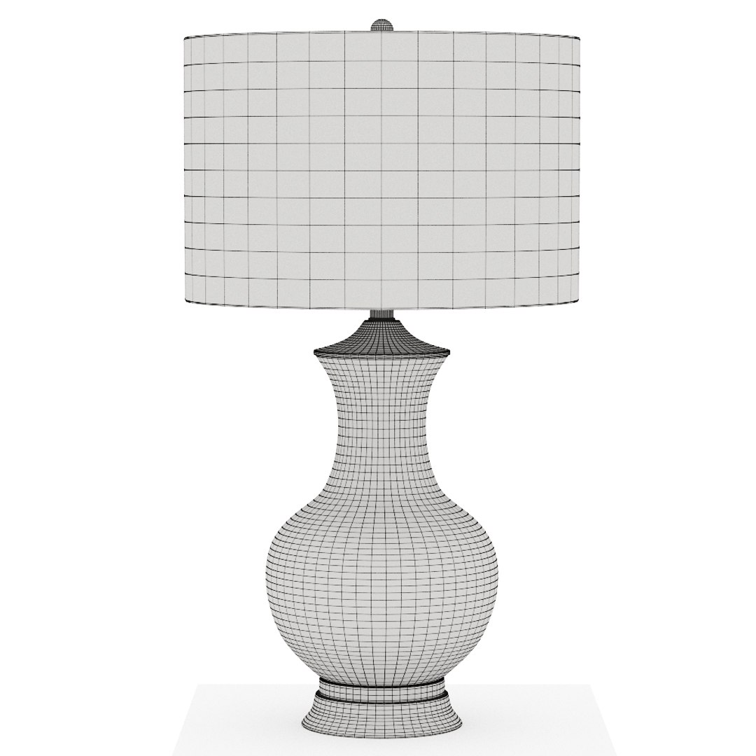 Lilou Table Lamp Green 3d Model