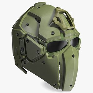 Full Face Bicycle Tactical Helmet Green