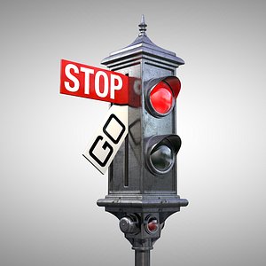 old traffic light 3D model