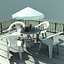 patio deck chair 3d obj