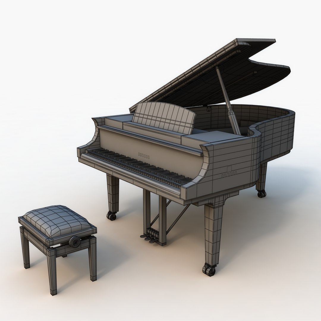 3D piano - TurboSquid 1150315