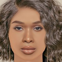 Jennifer Hudson Head - No Hair - Low poly head for game