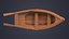 Stylized wooden fishing boat